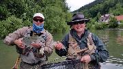 Rob and Co, Rainbow trout May double, Slovenia fly fishing